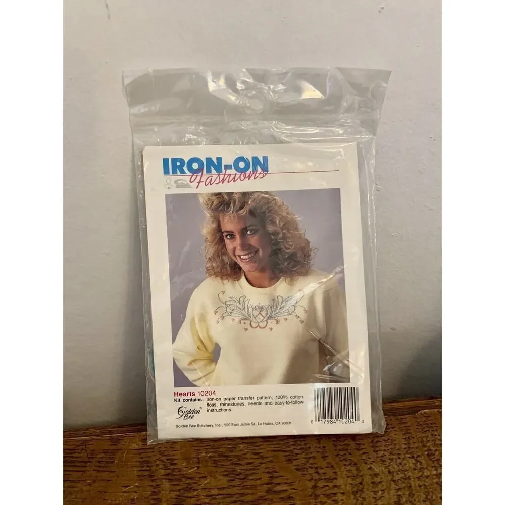 Iron-On to Stitch SET 2 Hearts 10214 Grey Lace 10206 Flora 10203 CrossStitch KIT